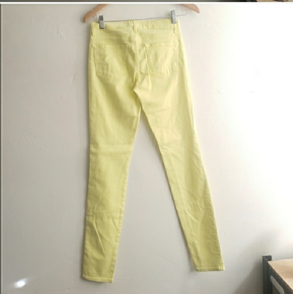 TODAY SALE Rich & Skinny Yellow Denim Soft Jeans size 26 - Picture 2 of 5